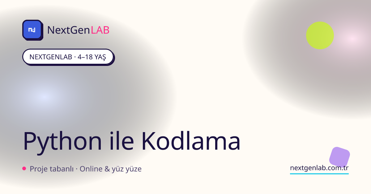 Python ile Kodlama — NextGenLAB
